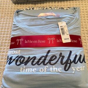 La Vie En Rose Pink 'Always and Forever' pajama set “most wonderful time of year